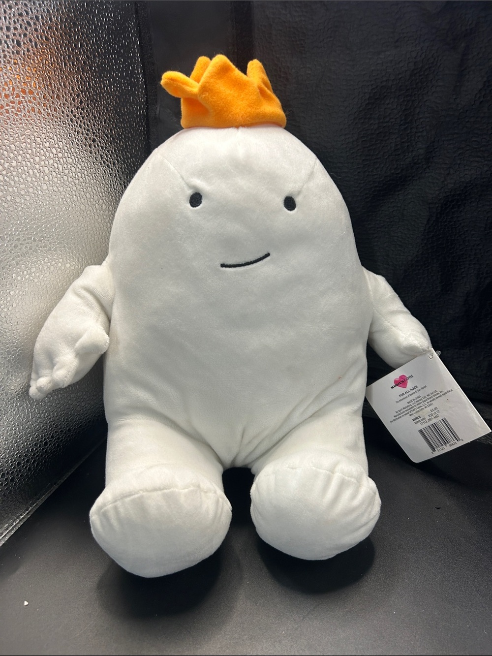 Kohl's White Plush Character with Orange Crown Accent